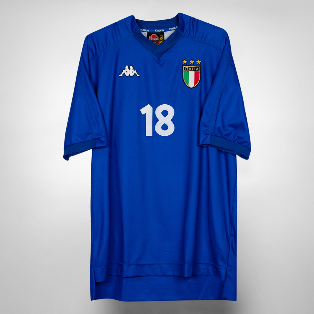 1999 Italy Kappa Home Shirt #18 Baggio