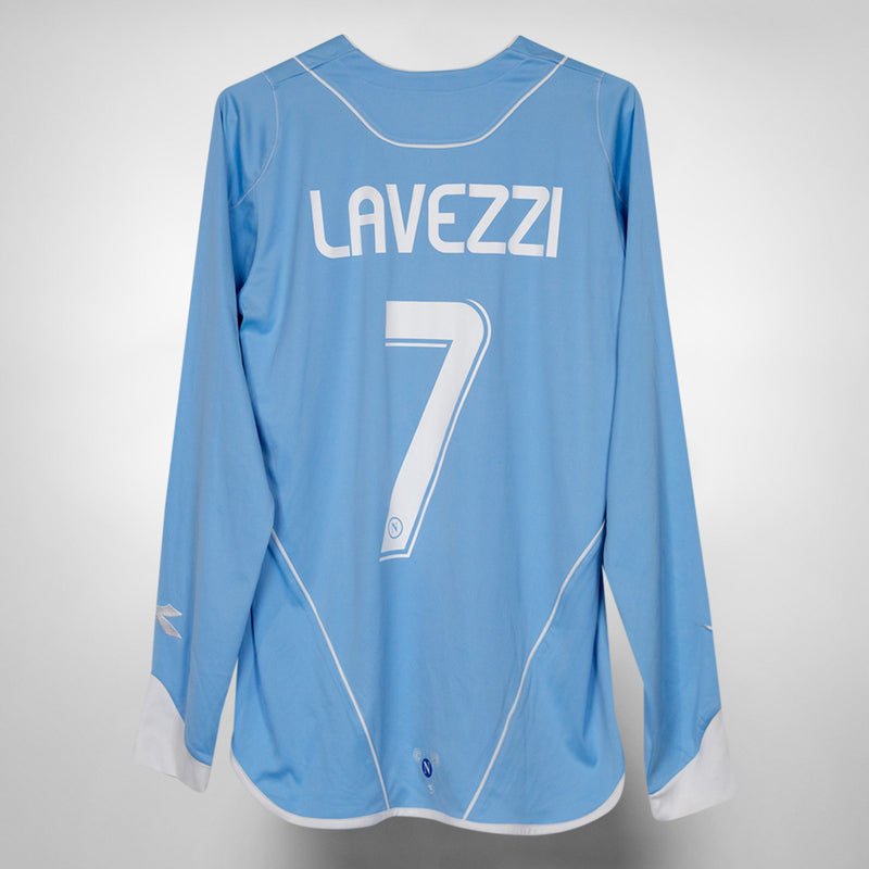 2007-2008 Napoli Diadora Home Shirt #7 Lavezzi