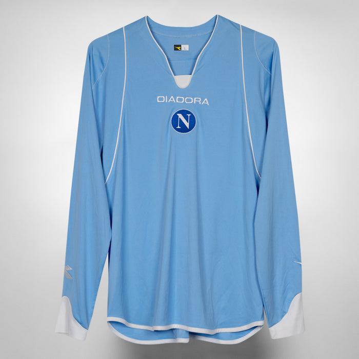 2007-2008 Napoli Diadora Home Shirt #7 Lavezzi