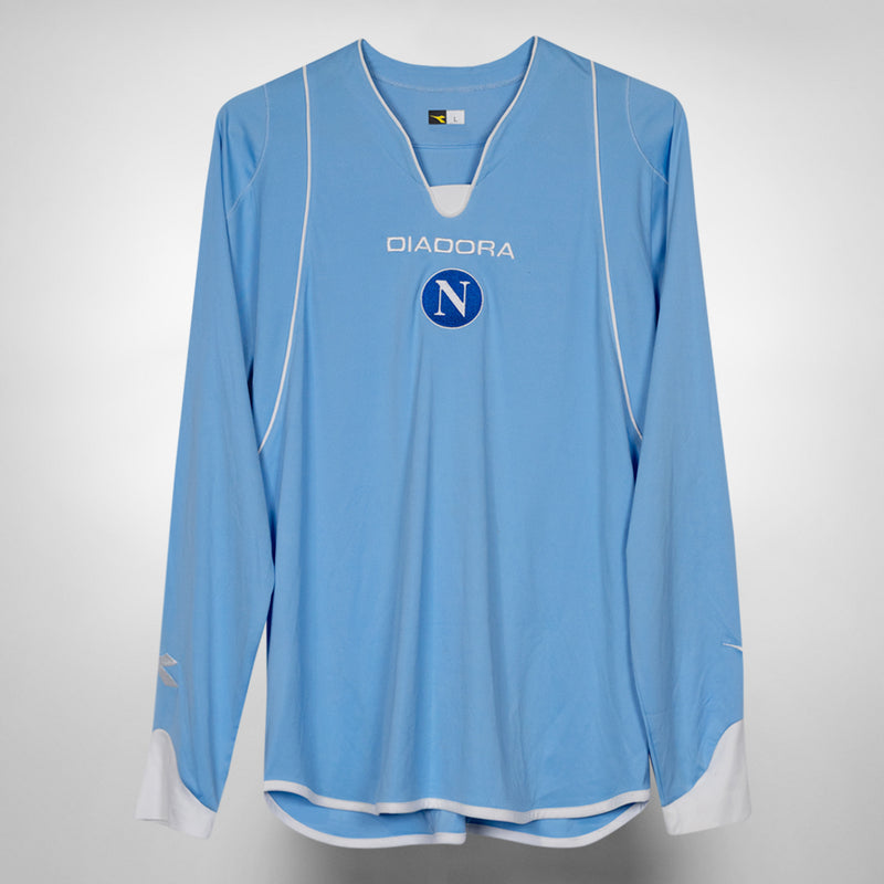 2007-2008 Napoli Diadora Home Shirt #7 Lavezzi