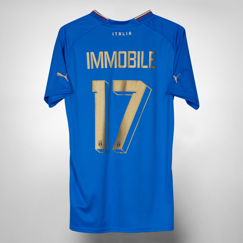 2022 Italy Puma Home Shirt #17 Ciro Immobile