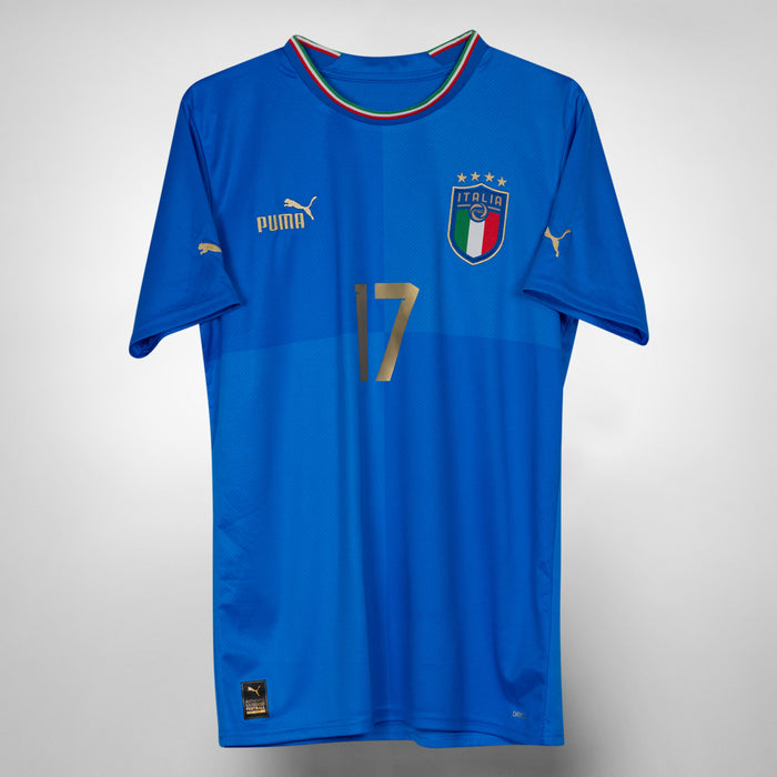 2022 Italy Puma Home Shirt #17 Ciro Immobile