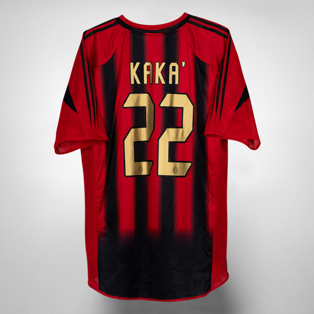 2004-2005 AC Milan Adidas Home Shirt #22 Kaka