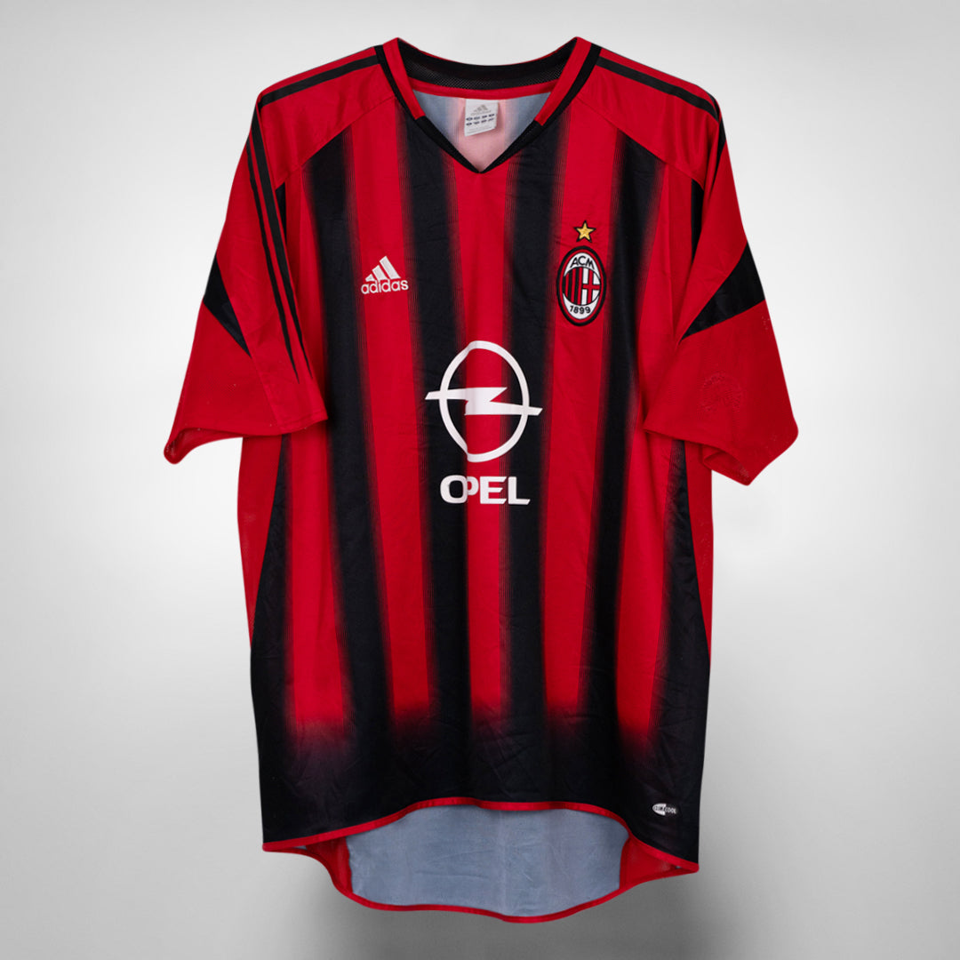 2004-2005 AC Milan Adidas Home Shirt #22 Kaka