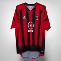 2004-2005 AC Milan Adidas Home Shirt #22 Kaka