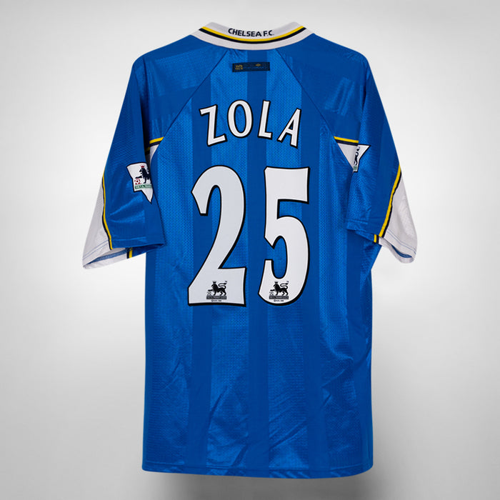 1997-1999 Chelsea Umbro Home Shirt #25 Gianfranco Zola