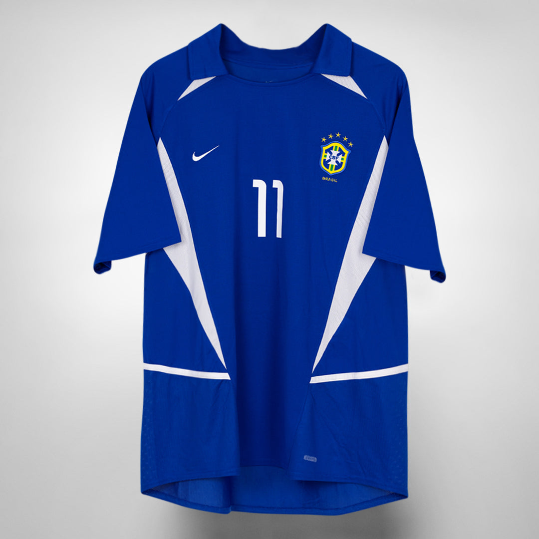 2002 Brazil Nike Away Shirt #11 Ronaldinho