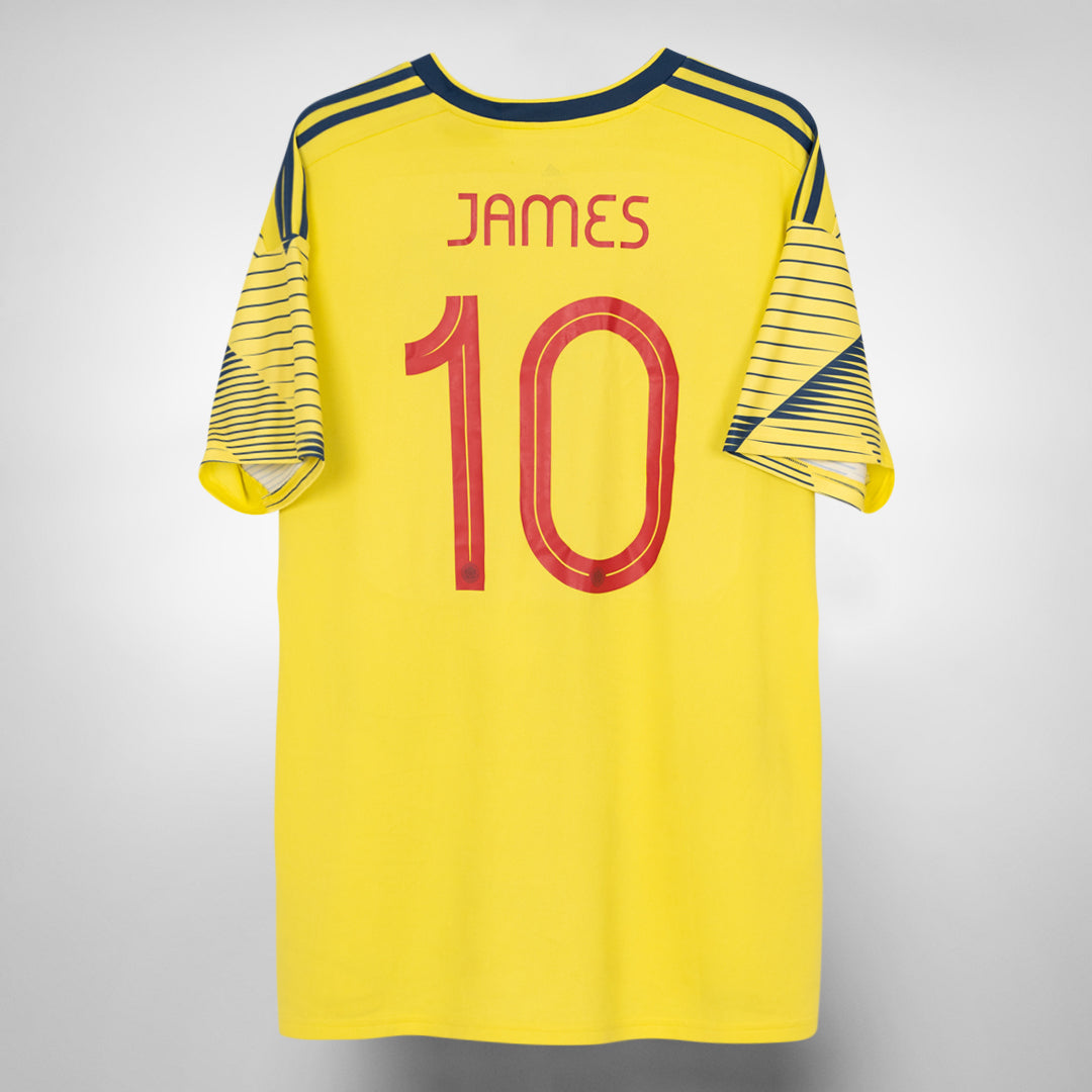 2019 Columbia Adidas Home Shirt #10 James Rodriguez