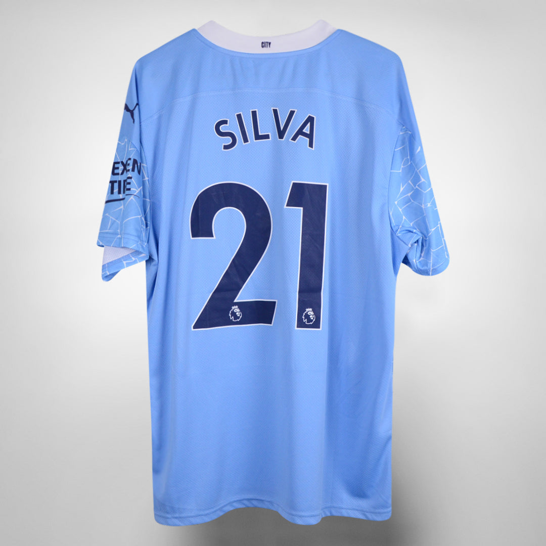 2020-2021 Manchester City Puma Home Shirt #21 David Silva - Marketplace