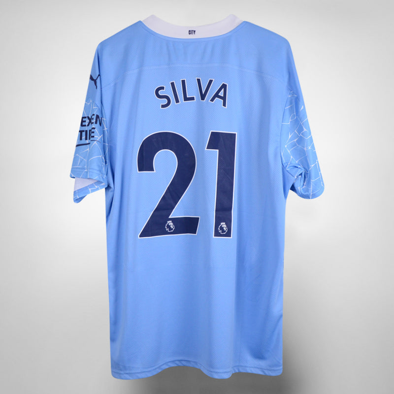 2020-2021 Manchester City Puma Home Shirt #21 David Silva - Marketplace