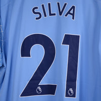 2020-2021 Manchester City Puma Home Shirt #21 David Silva - Marketplace