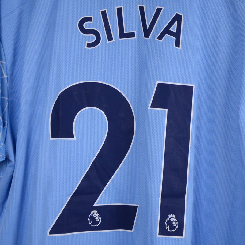 2020-2021 Manchester City Puma Home Shirt #21 David Silva - Marketplace
