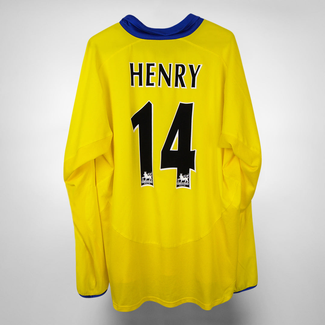 2003-2004 Arsenal Nike Long Sleeve Away Shirt #14 Thierry Henry - Marketplace