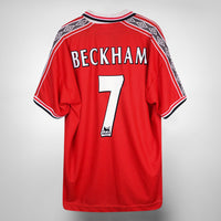 1998-1999 Manchester United Umbro Home Shirt #7 David Beckham - Marketplace