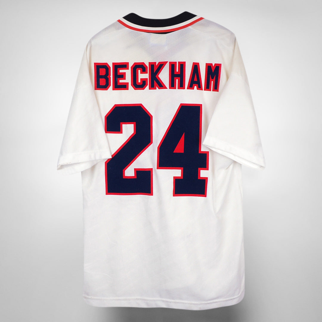 1996-1997 Manchester United Umbro Away Shirt #24 David Beckham - Marketplace