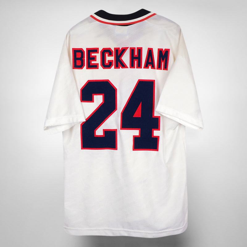 1996-1997 Manchester United Umbro Away Shirt #24 David Beckham - Marketplace