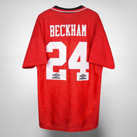 1994-1996 Manchester United Umbro Home Shirt #24 David Beckham - Marketplace