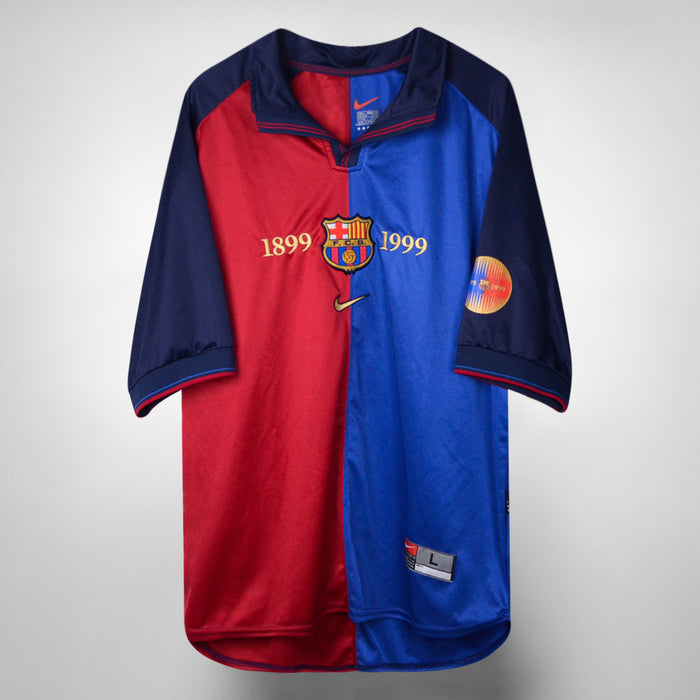 1999-2000 Barcelona Nike Special Centenary Home Shirt #11 Rivaldo - Marketplace