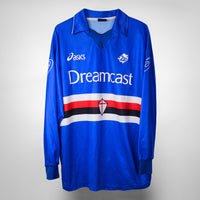 1999-2000 Sampdoria Asics Long Sleeve Home Shirt - Marketplace