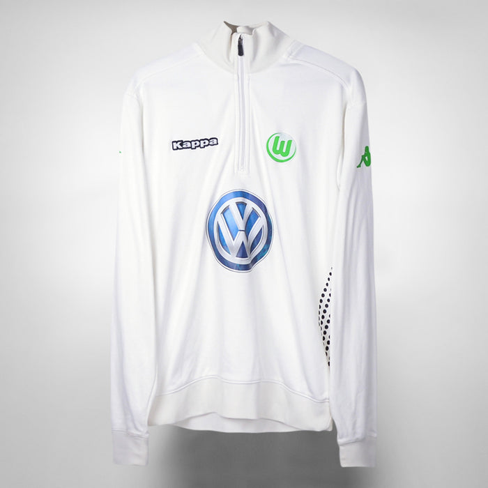 2014-2015 VFL Wolfsburg Kappa Player Spec Quarter Zip Training Jumper - Marketplace