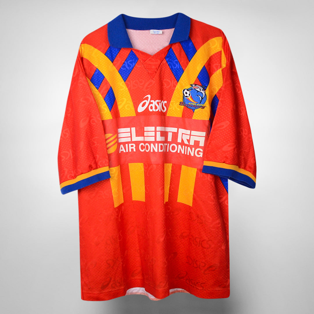 1997-1998 West Adelaide Sharks Asics Match Issue NSL Away Shirt #9 Pablo Cardozo - Marketplace