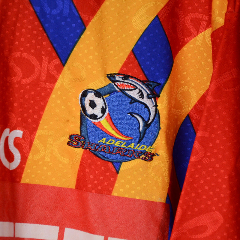 1997-1998 West Adelaide Sharks Asics Match Issue NSL Away Shirt #9 Pablo Cardozo - Marketplace