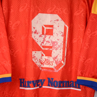 1997-1998 West Adelaide Sharks Asics Match Issue NSL Away Shirt #9 Pablo Cardozo - Marketplace