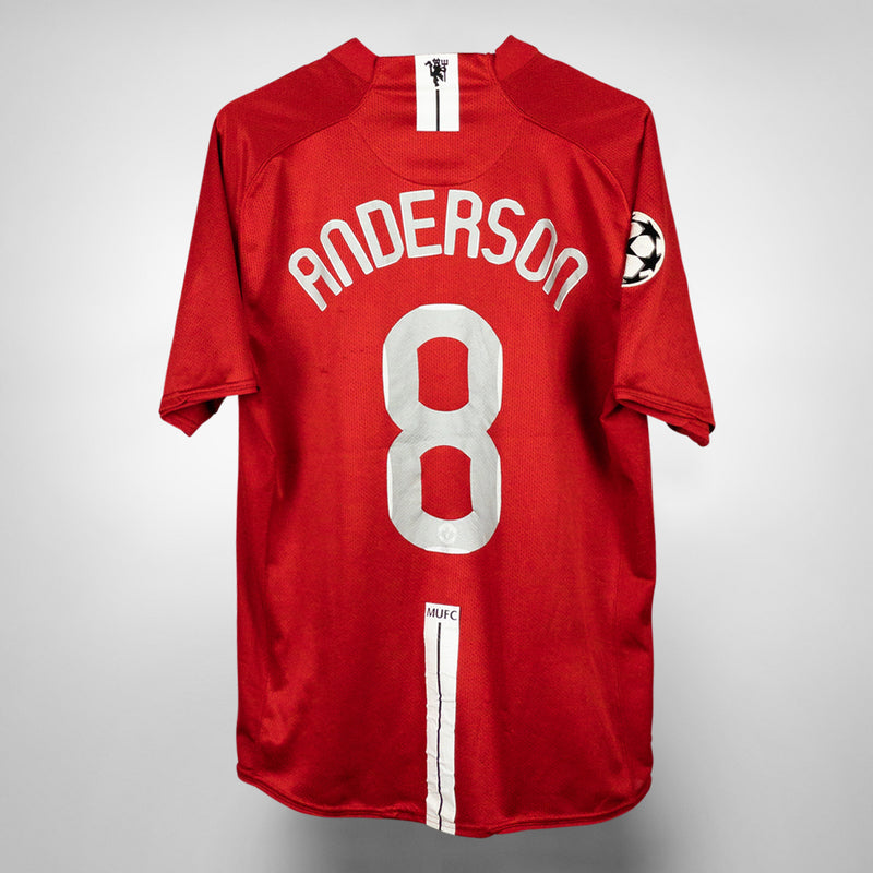 2007-2009 Manchester United Nike Home Shirt #8 Anderson