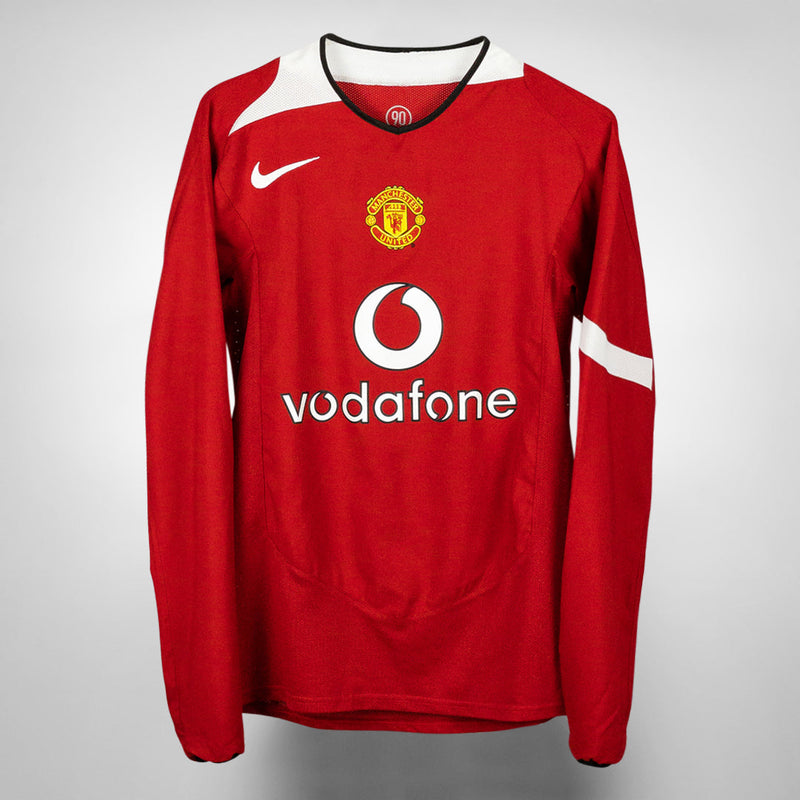 2004-2006 Manchester United Nike Long Sleeve Home Shirt (L)