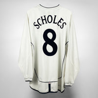 2001-2003 England Umbro Home Shirt #8 Paul Scholes