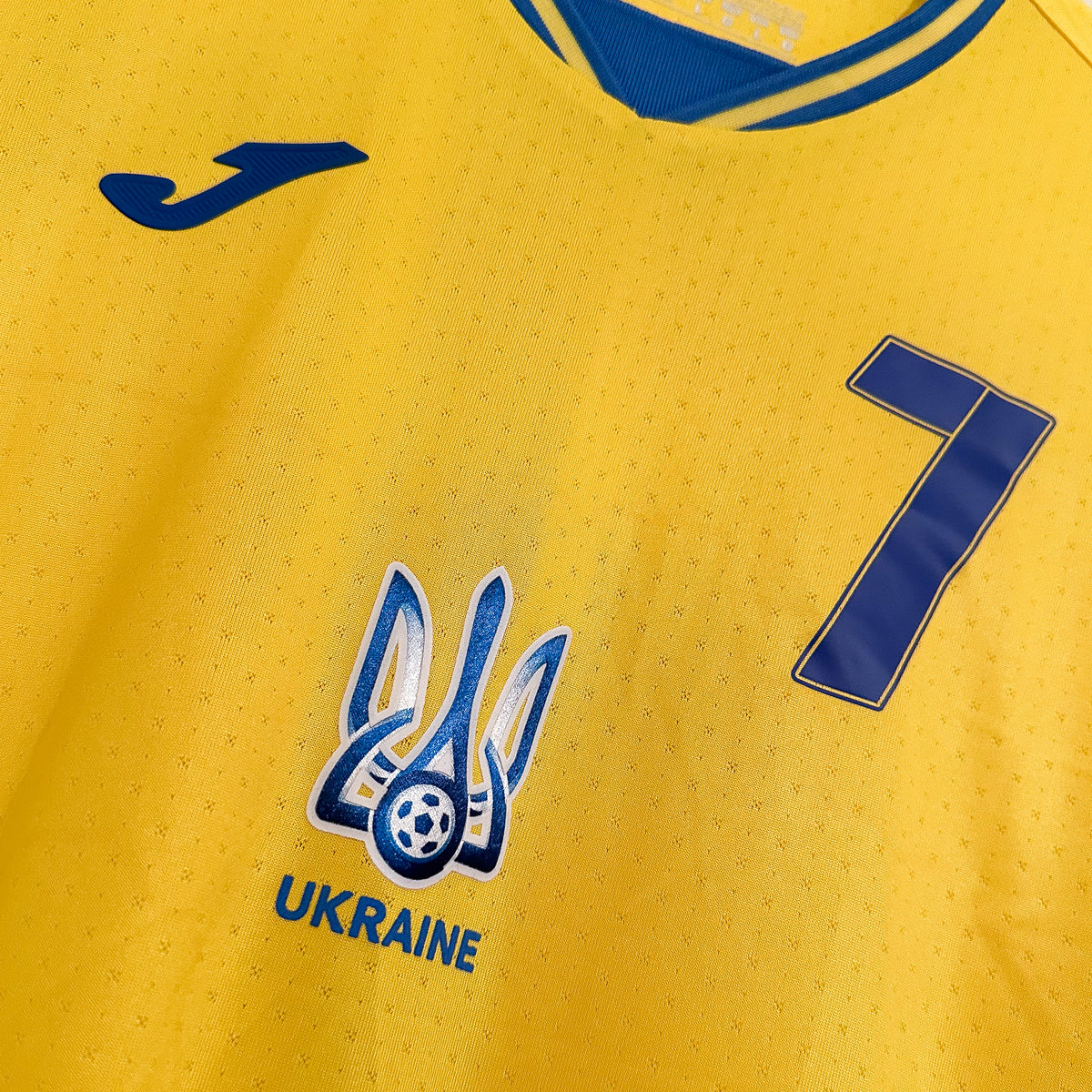 2020-2022 Ukraine Joma Home Shirt #7 Andriy Yarmolenko  - Marketplace
