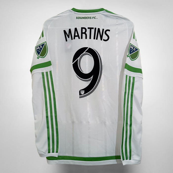 2014-2015 Adidas Seattle Sounders Player Spec Away Shirt #9 Obafemi Martins  - Marketplace