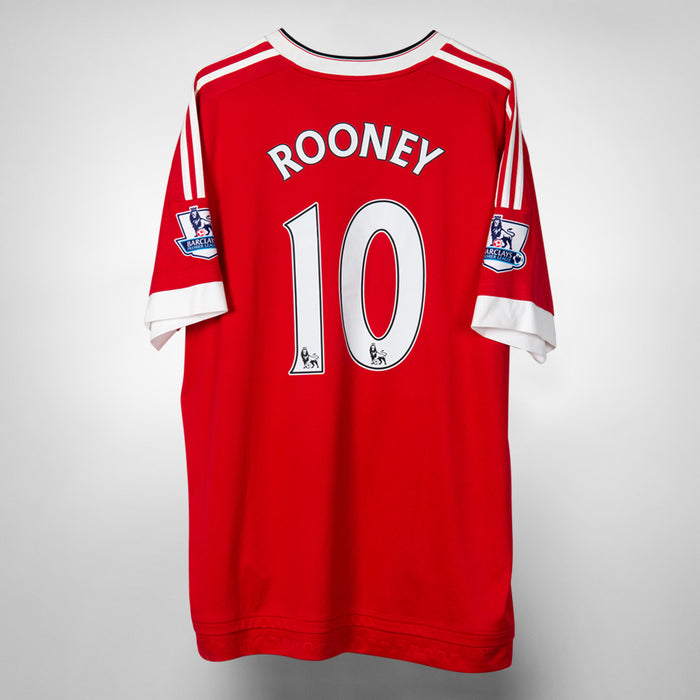 2015-2016 Manchester United Adidas Home Shirt #10 Wayne Rooney - Marketplace