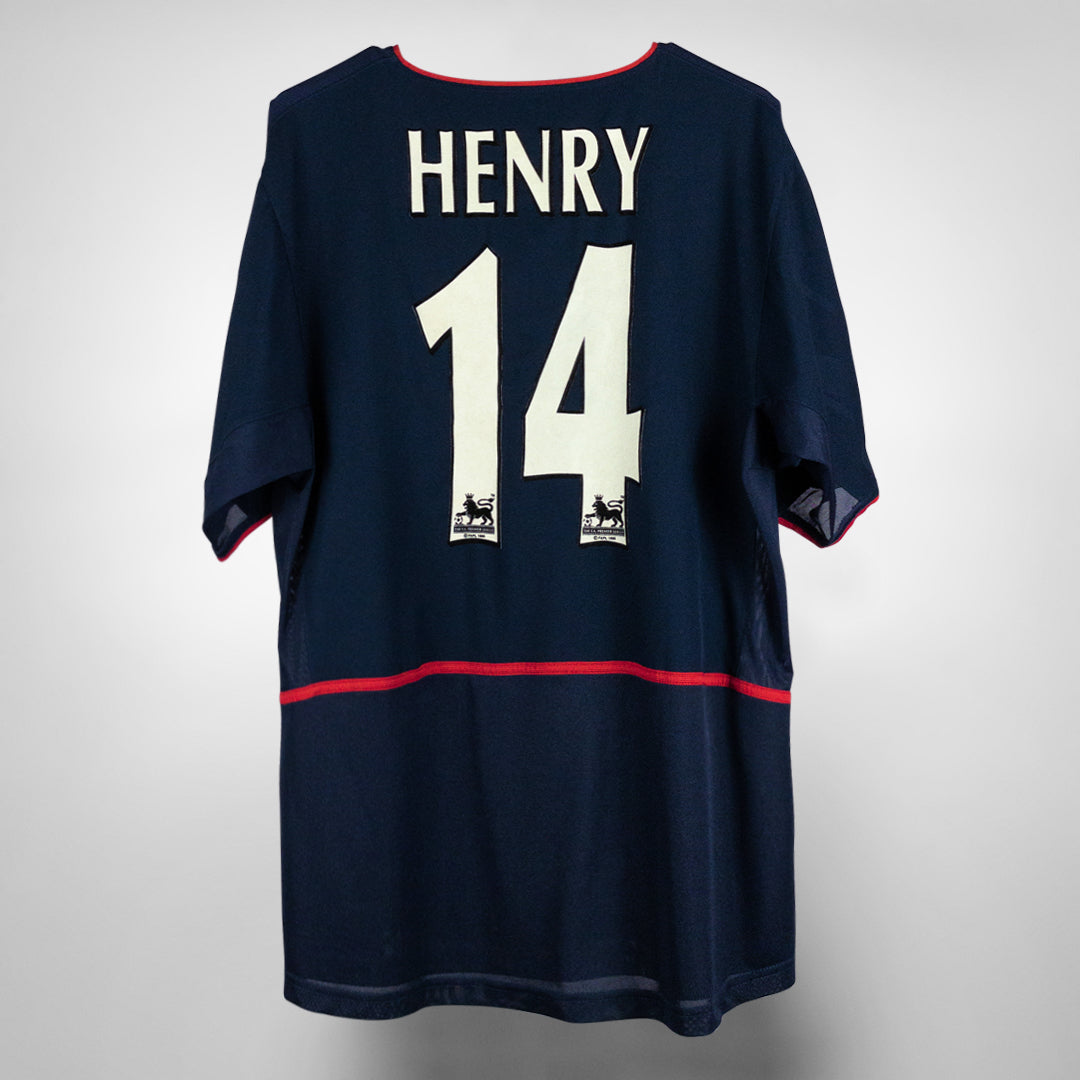 2002/2003 Arsenal FC Nike Thierry Henry Away Navy Blue Jersey Kit Shirt New  S | eBay