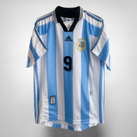 1998-1999 Argentina Adidas Home Shirt #9 Batistuta - Marketplace