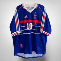 1998-2000 France Adidas Home Shirt #10 Zinedine Zidane - Marketplace