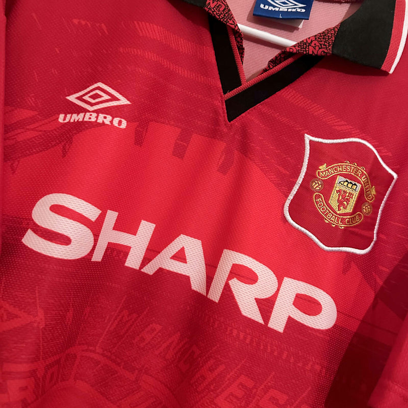 1994-1996 Manchester United Umbro Home Shirt #24 David Beckham - Marketplace