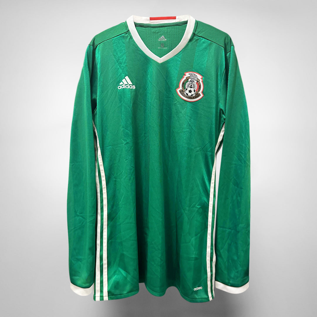 2016-2017 Mexico Adidas Player Spec Long Sleeve Home Shirt - Marketplace
