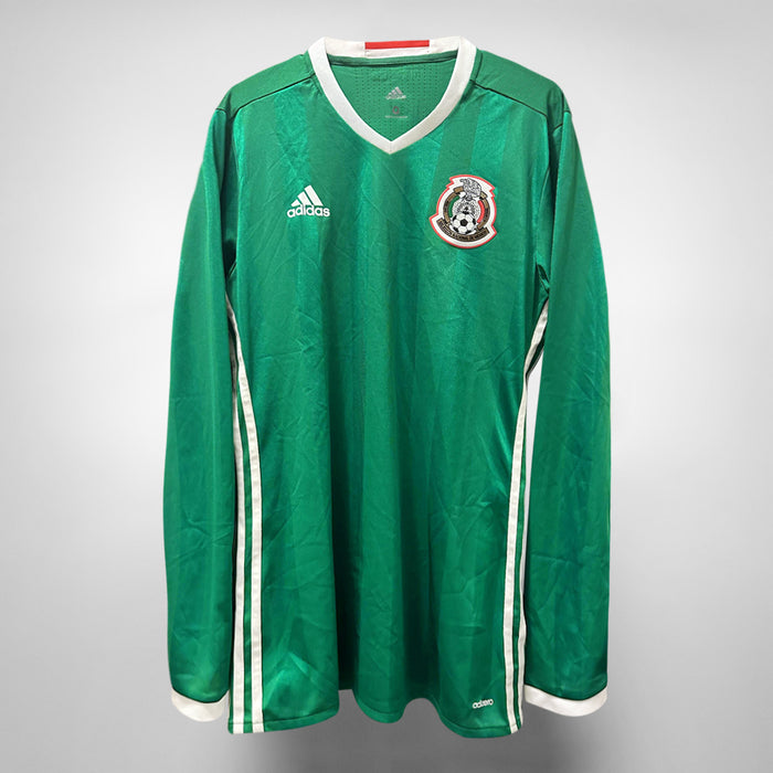 2016-2017 Mexico Adidas Player Spec Long Sleeve Home Shirt - Marketplace