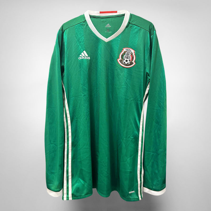 2016-2017 Mexico Adidas Player Spec Long Sleeve Home Shirt - Marketplace