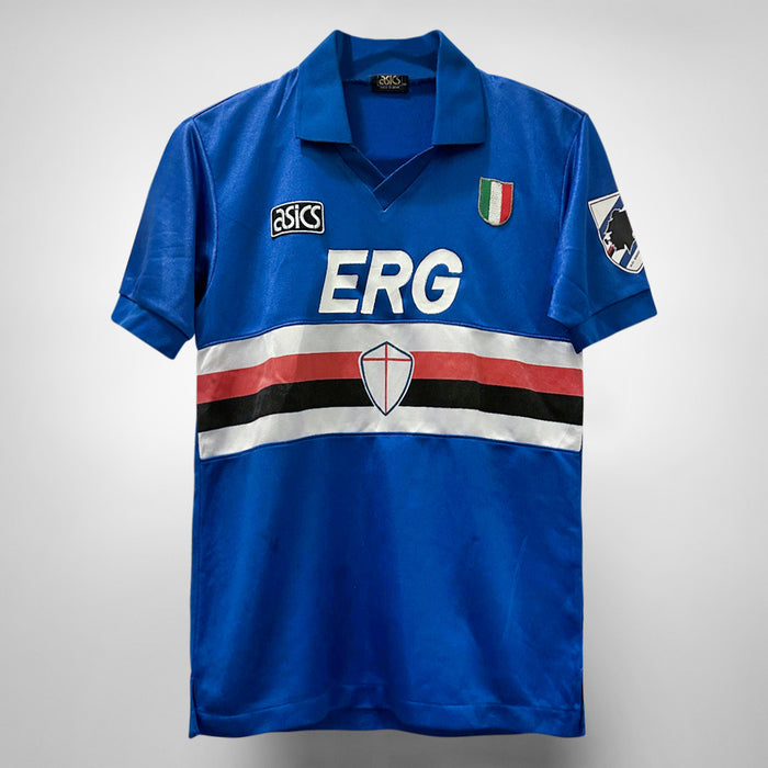 1992-1994 Sampdoria Asics Home Shirt #6 Stefano Sacchetti - Marketplace