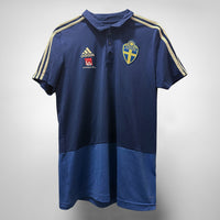 2018-2019 Sweden Adidas Player Spec Presentation Polo Shirt - Marketplace