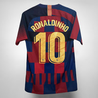 2019-2020 Barcelona Nike Anniversary Mashup Shirt #10 Ronaldinho - Marketplace