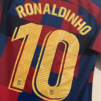 2019-2020 Barcelona Nike Anniversary Mashup Shirt #10 Ronaldinho - Marketplace
