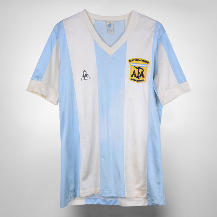 1980-1982 Argentina Le Coq Sportif World Cup Champions Home Shirt - Marketplace