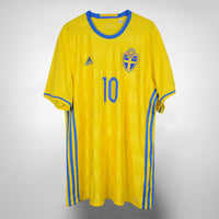 2016-2017 Sweden Adidas Home Shirt #10 Zlatan Ibrahimovic - Marketplace