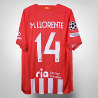 2023-2024 Atletico Madrid Nike Champions League Home Shirt #14 Marcos Llorente - Marketplace