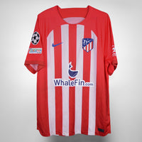 2023-2024 Atletico Madrid Nike Champions League Home Shirt #14 Marcos Llorente - Marketplace