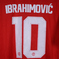 2017-2018 Manchester United Adidas Match Issue Champions League Home Shirt #10 Zlatan Ibrahimovic - Marketplace