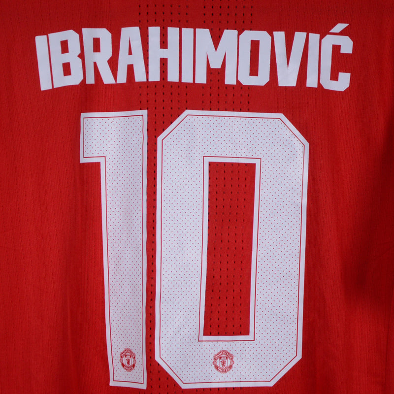 2017-2018 Manchester United Adidas Match Issue Champions League Home Shirt #10 Zlatan Ibrahimovic - Marketplace